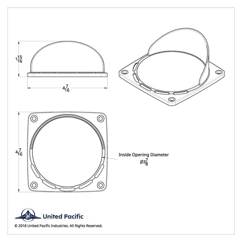 Square Turn Signal Light Bezel With Visor