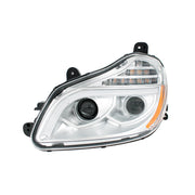 Chrome 8 LED Projection Headlight For 2013-2021 Kenworth T680-Driver