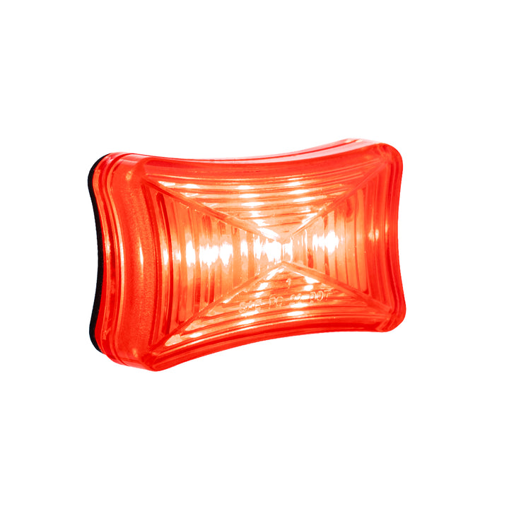 3 LED Rectangular Clearance/Marker Light-Red LED/Red Lens