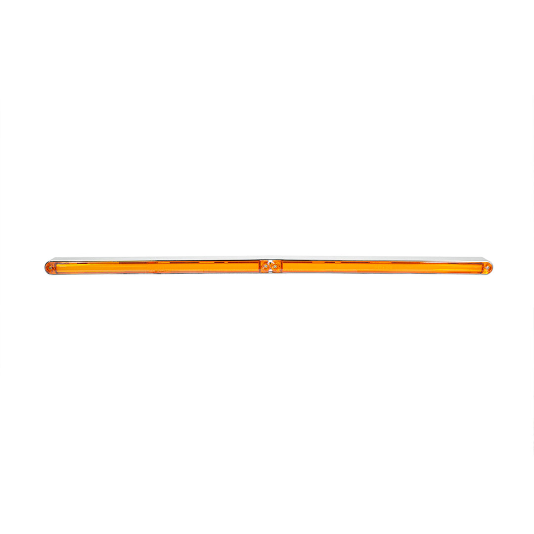 Dual 24 LED Dual Function 12" GloLight Bar With Bezel - Amber LED/Amber Lens