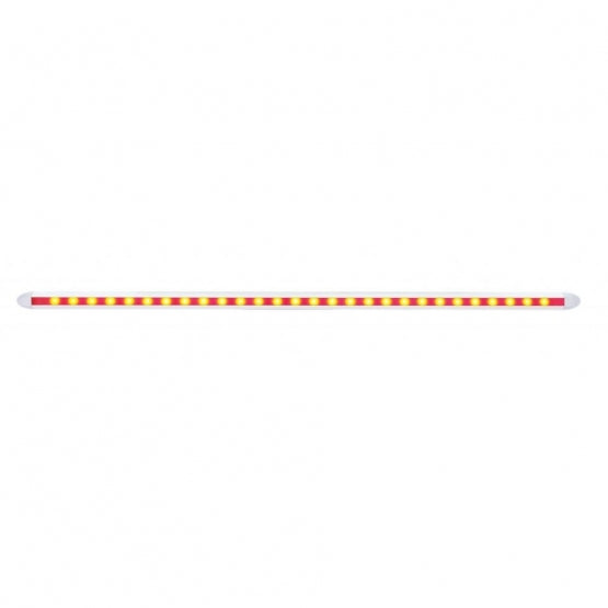 28 LED 12" Slim Light Bar - Red LED/Clear Lens