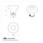 Small Deluxe Dash Knob - Indented