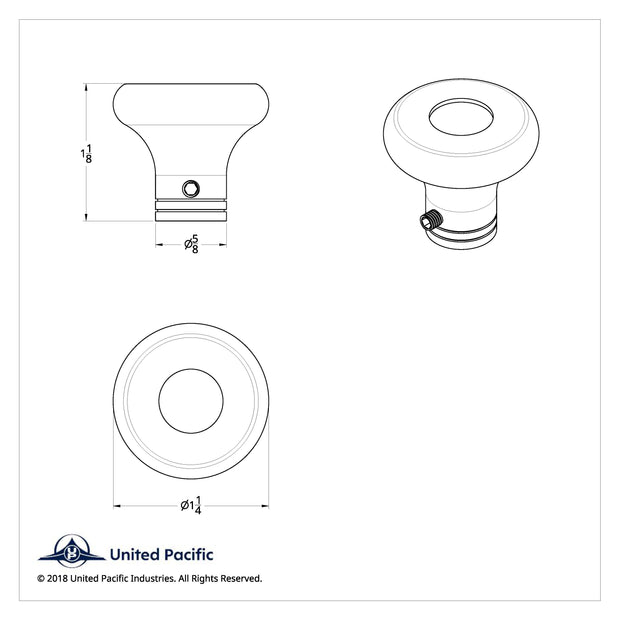 Small Deluxe Dash Knob - Indented