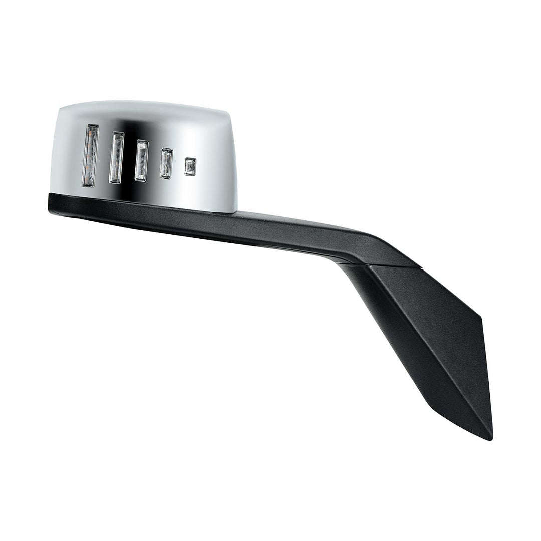 Hood Mirror Assembly W/LED Lights On Mirror Cover &amp; Glass For 2018-2024 Volvo VNL - Passenger