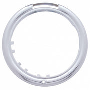 Stainless Steel Bullet Half Moon Headlight H4 With Amber LED & Signal - Amber Lens