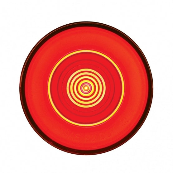 9 LED 2-1/2" Round GloLight (Clearance/Marker) - Red LED/Red Lens (Card)