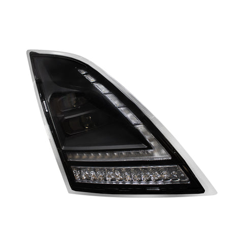 Blackout Full LED Headlight  With Switchable Sequential Turn Signal. 2018-2024 Volvo VNL-Passenger