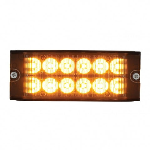 12 High Power LED Low Profile Warning Lighthead - Amber LED