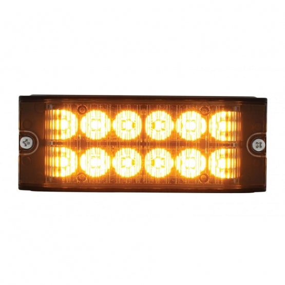 12 High Power LED Low Profile Warning Lighthead - Amber LED