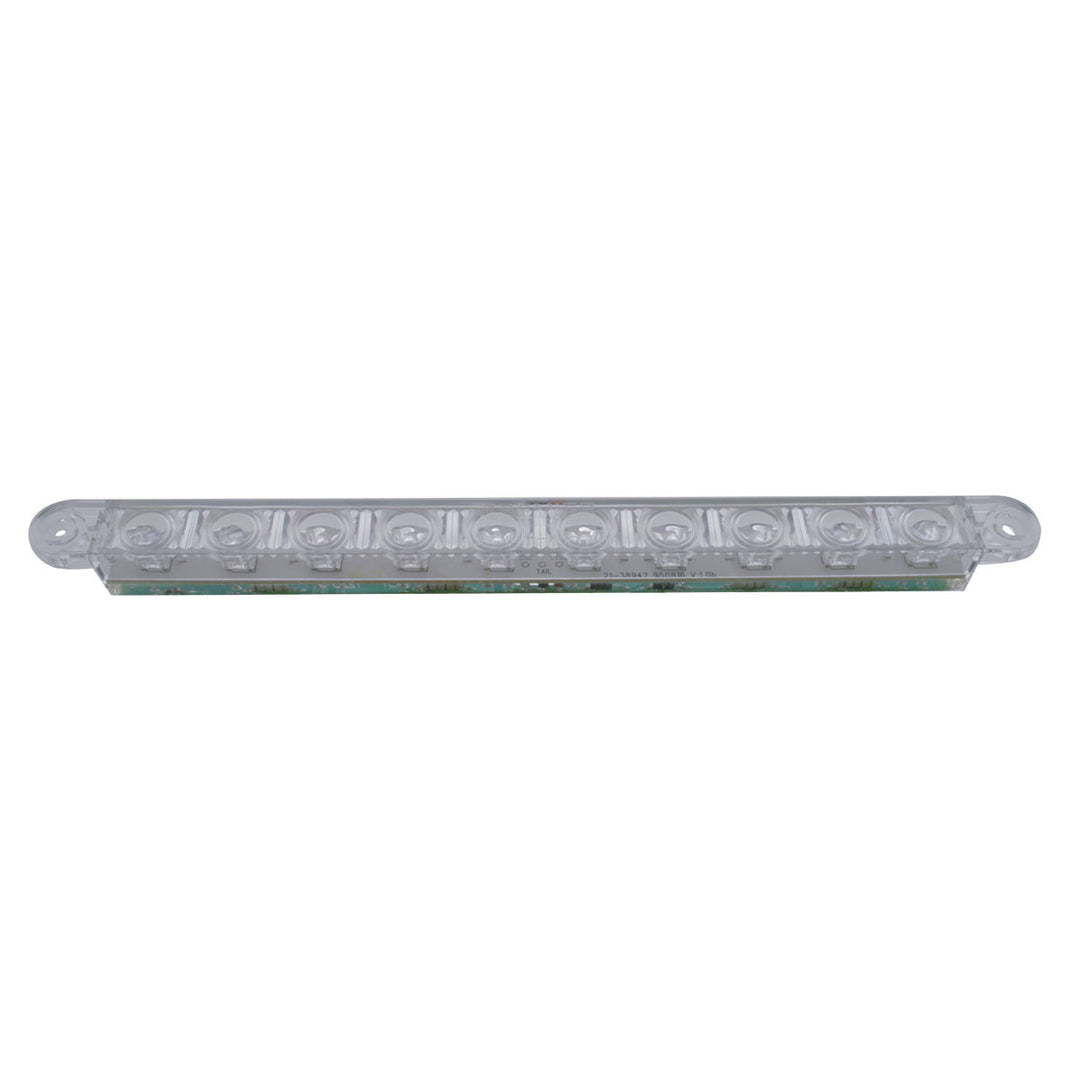10 LED 9" Light Bar (Stop, Turn &amp; Tail) - Red LED/Clear Lens