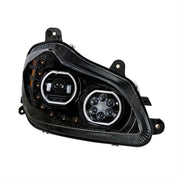 Black 10 LED Headlight For 2013-2021 Kenworth T680 - Passenger Side