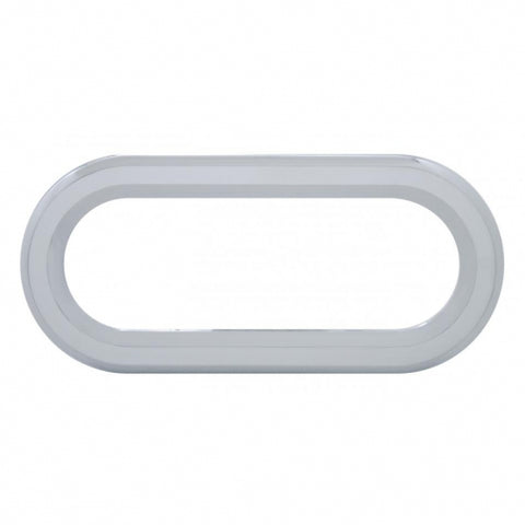 Chrome Twist-On Light Bezel For 6" Oval Light Grommet