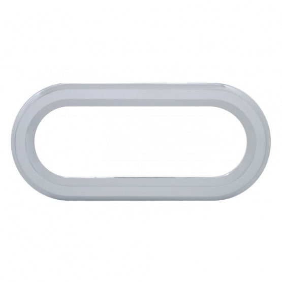 Chrome Twist-On Light Bezel For 6" Oval Light Grommet