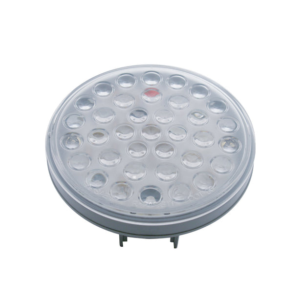 2" Bolt Pattern SS Spring Loaded Bar With 6X 36 LED 4" Lights & Visors -Red LED/Clear Lens (Pair)