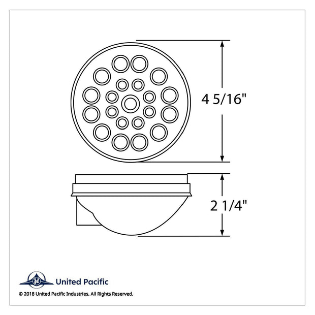 21 LED "Competition Series" 4" Round Light (Stop, Turn & Tail) - Red LED/Clear Lens