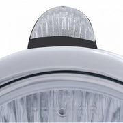 Black Guide 682-C Headlight H4 With White LED & LED Signal - Clear Lens