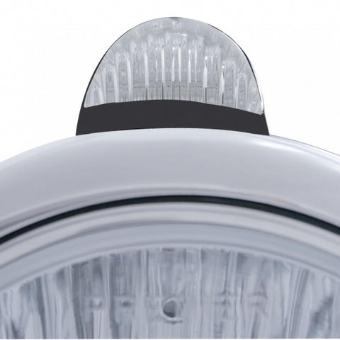 Black Guide 682-C Headlight H4 With White LED & LED Signal - Clear Lens