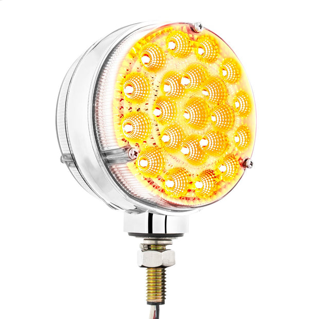 42 LED Reflector Double Face Competition Series Turn Signal Light-Amber & Red LED/Clear Lens