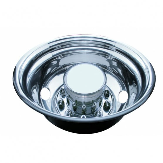 24-1/2" O.D. Stainless Rear Wheel Simulator Set - 2 Vent Hole, Stud Piloted