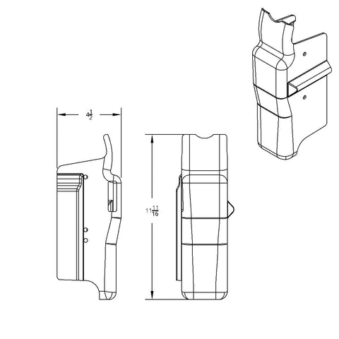 Chrome Plastic Mid Steering Column Cover For Peterbilt 379/378 (1998-2005), 335 (2005-2010), 330 (2000-2010)