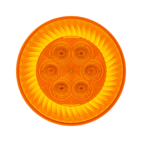 16 LED 4" Round Turbine Light (Turn Signal) - Amber LED/Amber Lens