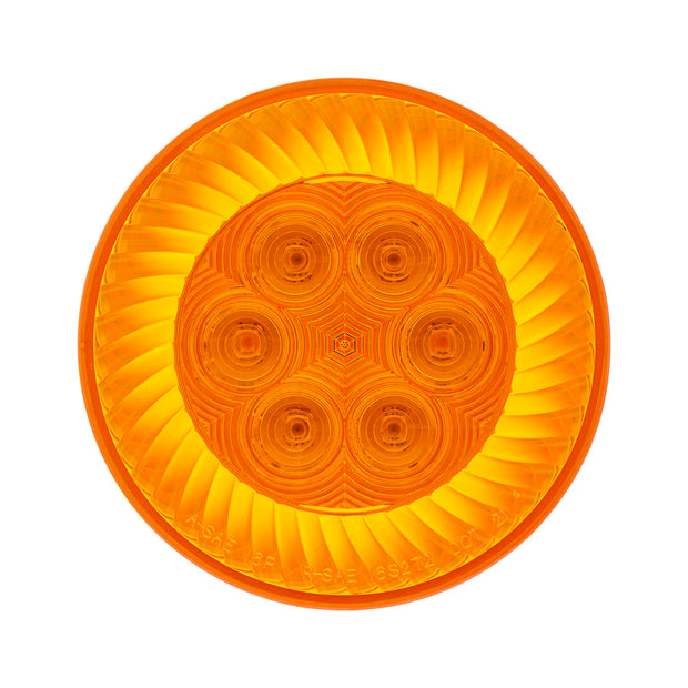 16 LED 4" Round Turbine Light (Turn Signal) - Amber LED/Amber Lens