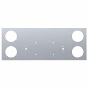 33-3/4" Stainless Steel Rear Center Light Panel With Four 4" Light Cutouts
