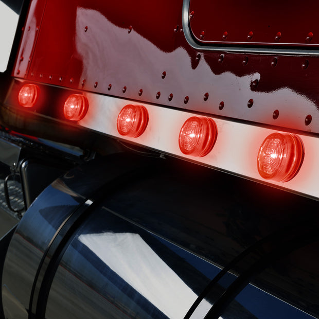 3 LED Oval Clearance/Marker Light-Red LED/Red Lens