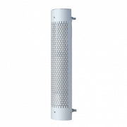48" Tall 180 Degree Stainless Exhaust Muffler Shield For 8" Diameter Exhaust - Vertical Slot