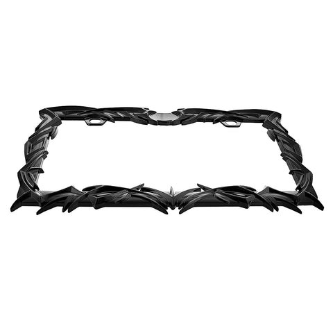Tribal Flame License Plate Frame - Black