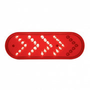 35 LED 6" Oval Sequential Turn Signal Light - Red LED/Red Lens