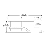 29" 430 Stainless Steel Universal Standard Duty Half Fender Mounting Arm Kit (Pair)