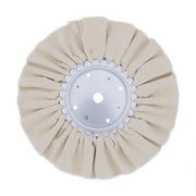 10" White Treated Airway Buff - 5/8" & 1/2" Arbor