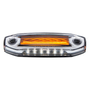 6 Amber LED Light (Clearance/Marker) With 6 White LED Side Ditch Light