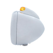 Chrome Guide 682-C Headlight H4 With Amber LED & Dual Mode LED Signal - Amber Lens