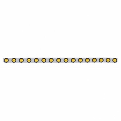 79-1/2" SS Bumper Light Bracket With 16X 7 LED 2" Reflector Light -Amber LED & Lens