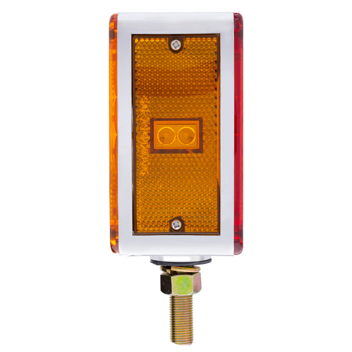 52 LED Single Stud Double Face Turn Signal Light (Driver) - Amber &amp; Red LED/Amber &amp; Red Lens