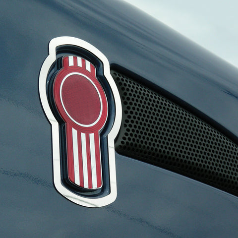 Stainless 2007+ Kenworth T660/T370 Hood Logo Trims (2-Pack)