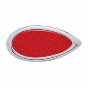 39 LED "Teardrop" Light With Plastic Bezel (Stop, Turn & Tail) - Red LED/Red Lens