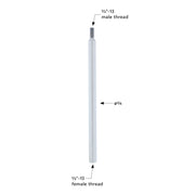 12" Shifter Shaft Extension - Liquid Silver