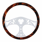 18" Flame Steering Wheel With Hydro-dip Finish Wood - Lady