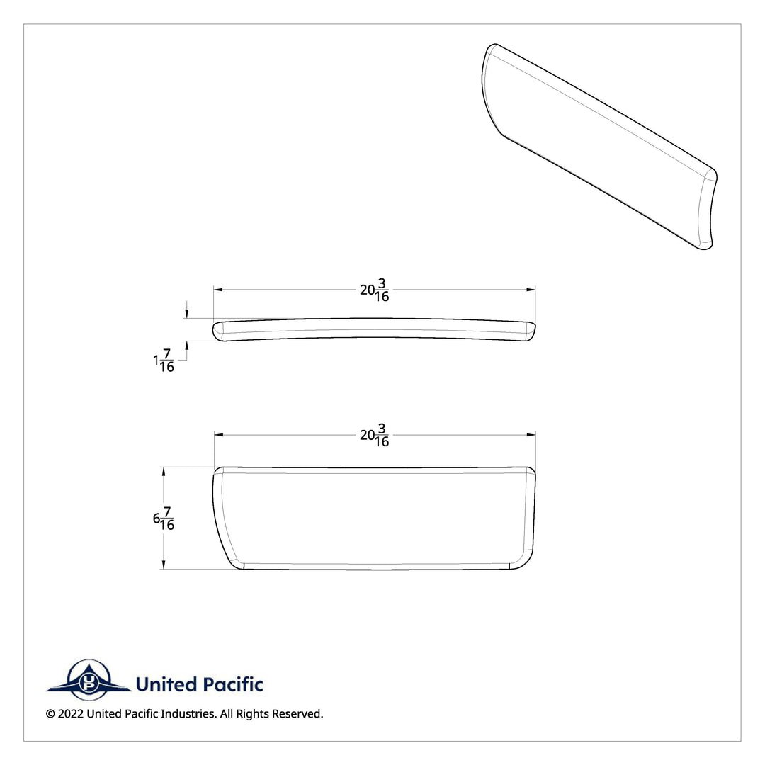 Freightliner Stainless Upper Dash Cover - Passenger