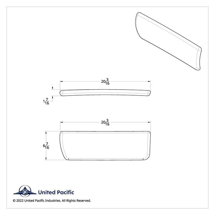 Freightliner Stainless Upper Dash Cover - Passenger