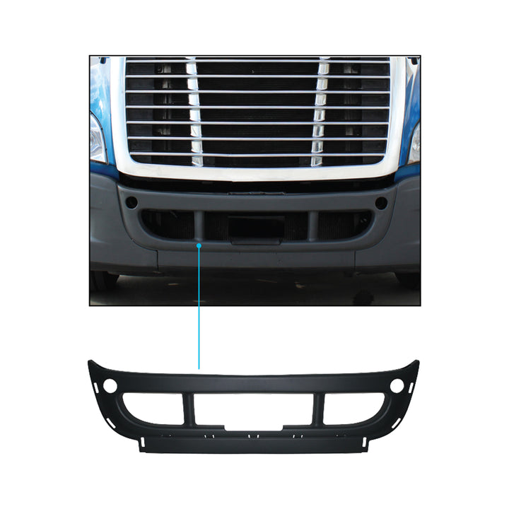 Center Bumper With Center Trim Mounting Holes For 2008-2017 Freightliner Cascadia