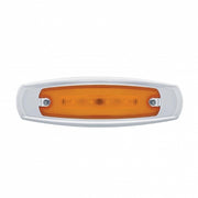 16 LED Rectangular GloLight With Bezel (Clearance/Marker) - Amber LED/Amber Lens
