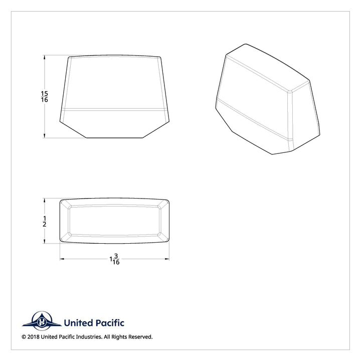 Range Selector Cover - Chrome United Pacific 70273