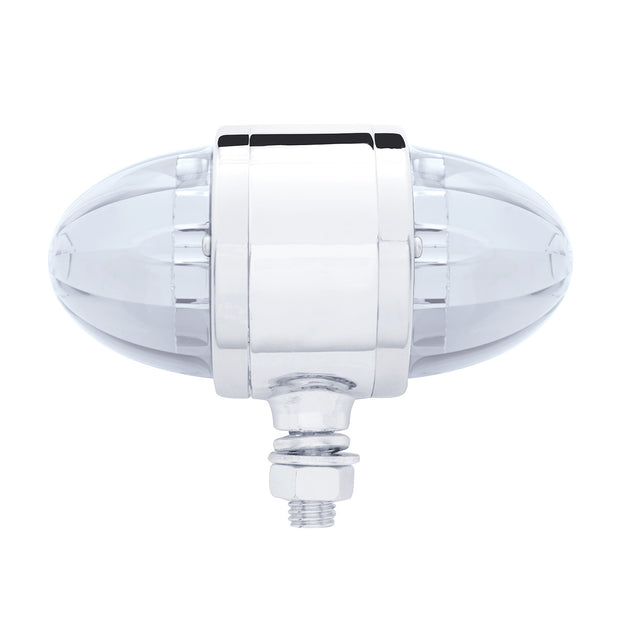 34 LED Watermelon Double Face Light W/Chrome Housing - Amber & Red LED/Clear Lens