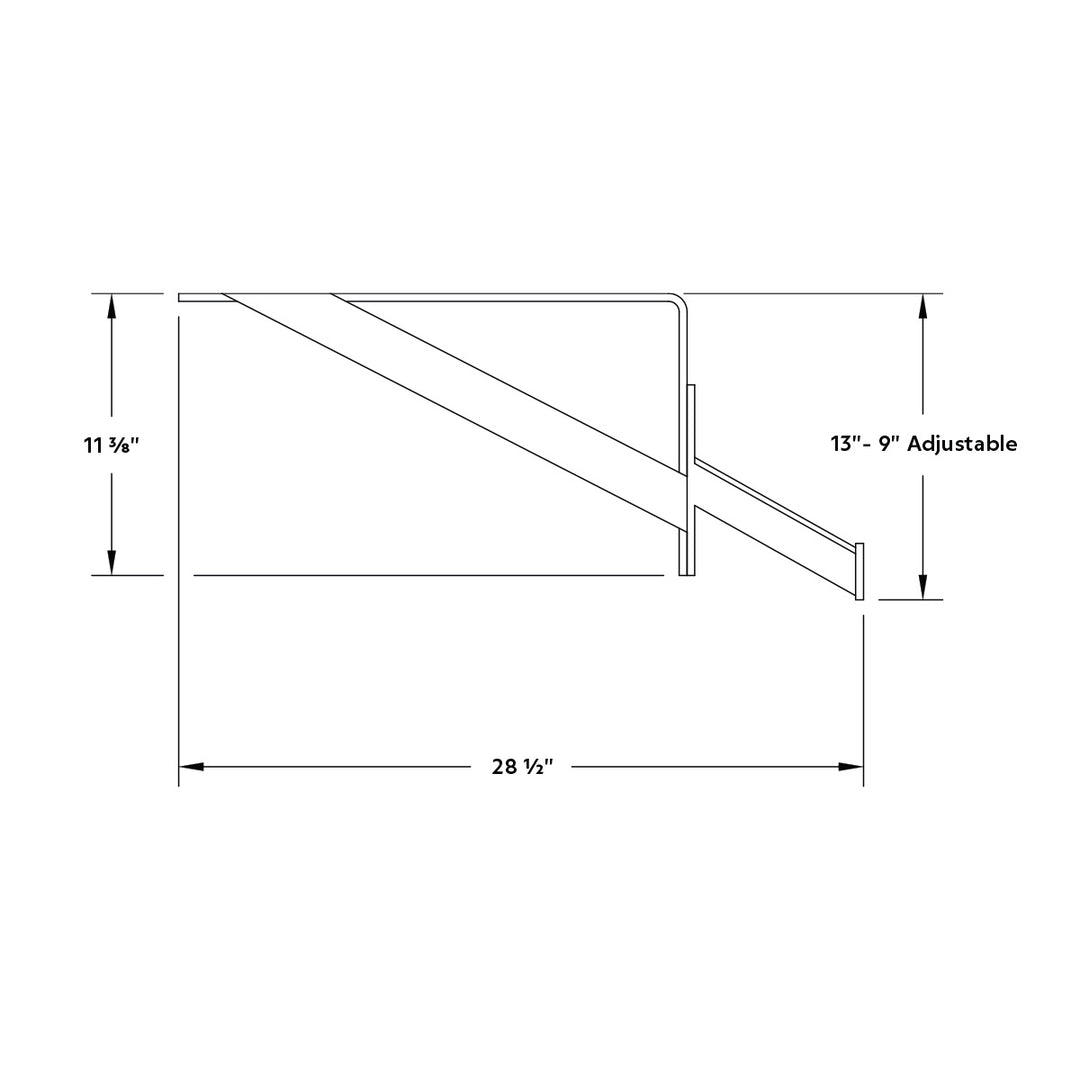 29" 430 Stainless Steel Universal Heavy Duty Full Tandem Fender Mounting Arm Kit (Pair)