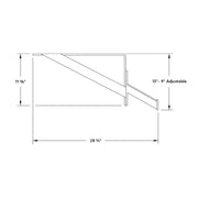 29" 430 Stainless Steel Universal Heavy Duty Full Tandem Fender Mounting Arm Kit (Pair)