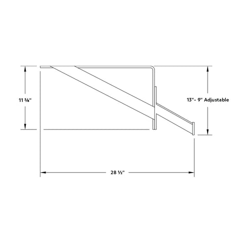 29" 430 Stainless Steel Universal Heavy Duty Full Tandem Fender Mounting Arm Kit (Pair)